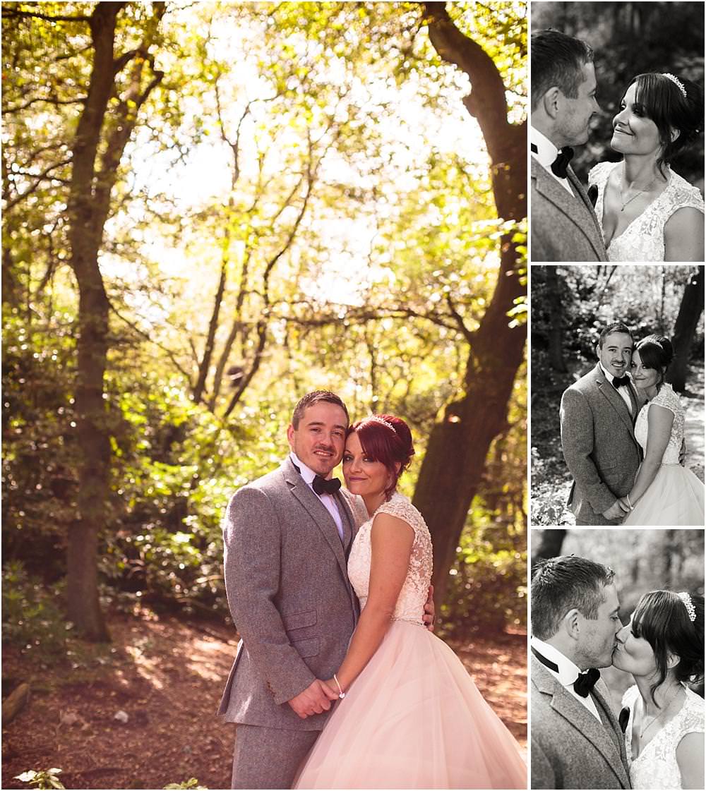 Stunning portraits of the bride and groom in the wonderful gardens at Moddershall Oaks captured by Moddershall Oaks Wedding Photographer Stuart James