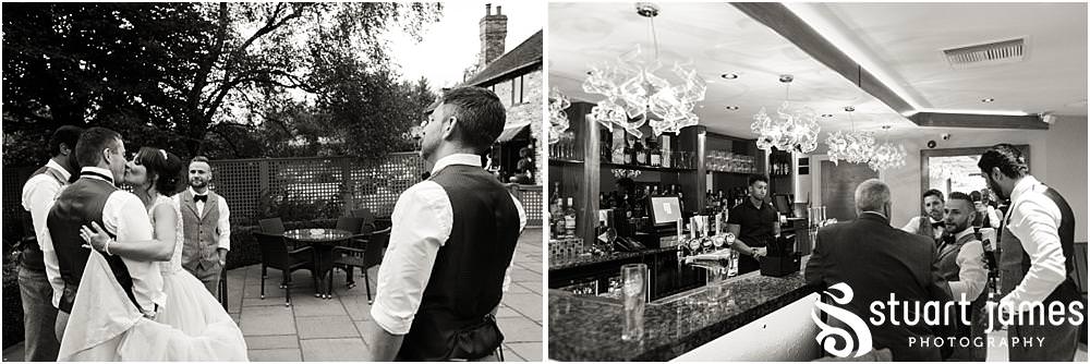 Creative documentary photographs of the wedding guests enjoying the reception at Moddershall Oaks captured by Moddershall Oaks Wedding Photographer Stuart James