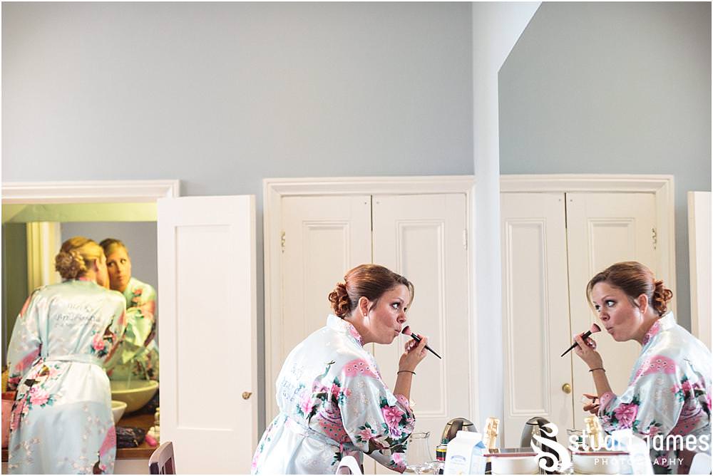 Unobtrusive photos that really show the mood and excitement of the wedding morning for the bridal party in Love is Enough at Pendrell Hall with Pendrell Hall Wedding Photography by Stuart James