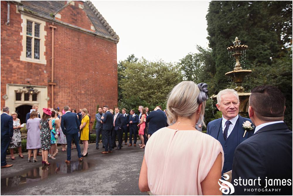 Capturing the arrival of the wedding guests excited for the fabulous day at Pendrell Hall with Pendrell Hall Wedding Photography by Stuart James