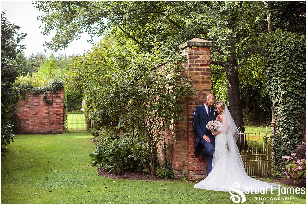 Using the stunning setting of Pendrell Hall for beautiful and timeless bridal portraits with Pendrell Hall Wedding Photography by Stuart James