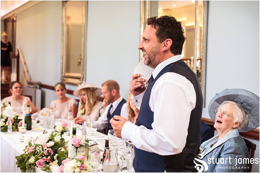 From laughter to tears, the rollercoaster of a speech from our best man was truly beautiful to photographs and for the guests to enjoy at Pendrell Hall with Pendrell Hall Wedding Photography by Stuart James