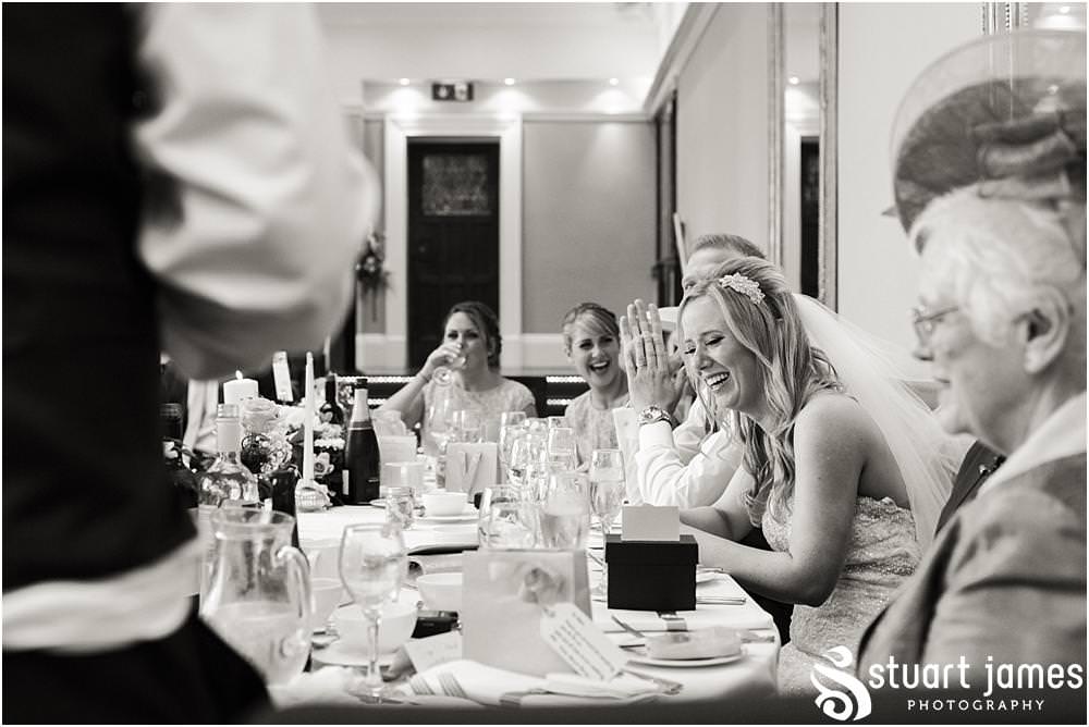 From laughter to tears, the rollercoaster of a speech from our best man was truly beautiful to photographs and for the guests to enjoy at Pendrell Hall with Pendrell Hall Wedding Photography by Stuart James
