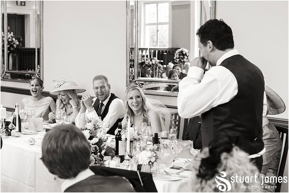 From laughter to tears, the rollercoaster of a speech from our best man was truly beautiful to photographs and for the guests to enjoy at Pendrell Hall with Pendrell Hall Wedding Photography by Stuart James