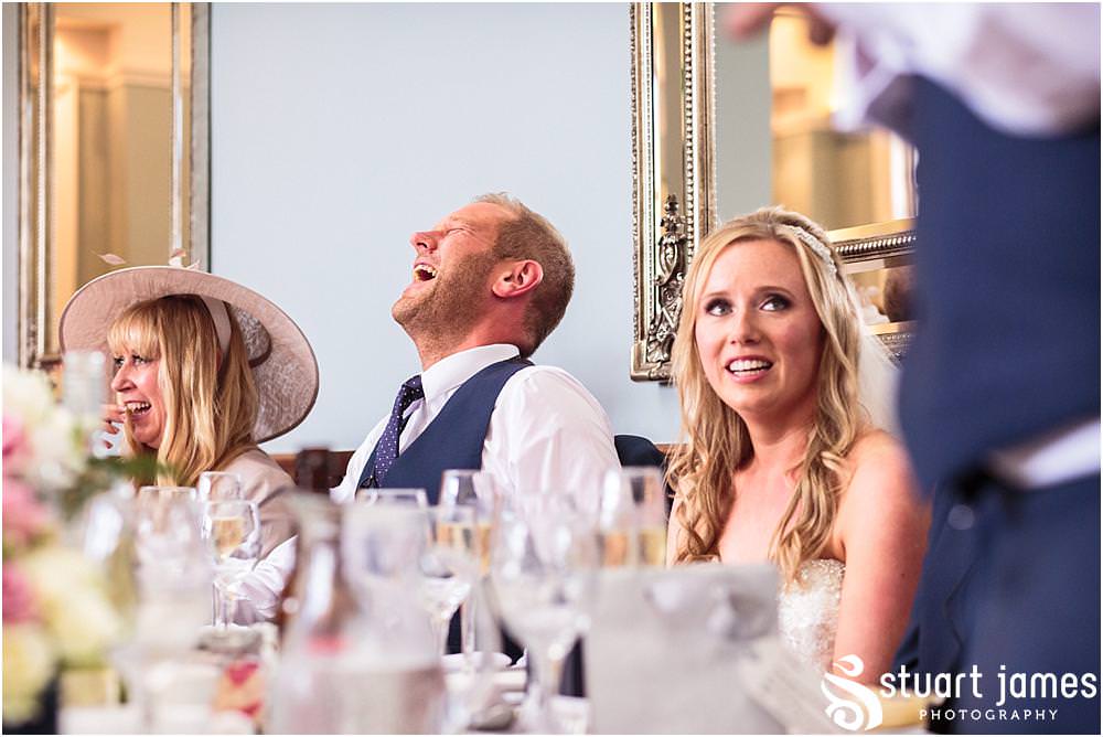From laughter to tears, the rollercoaster of a speech from our best man was truly beautiful to photographs and for the guests to enjoy at Pendrell Hall with Pendrell Hall Wedding Photography by Stuart James