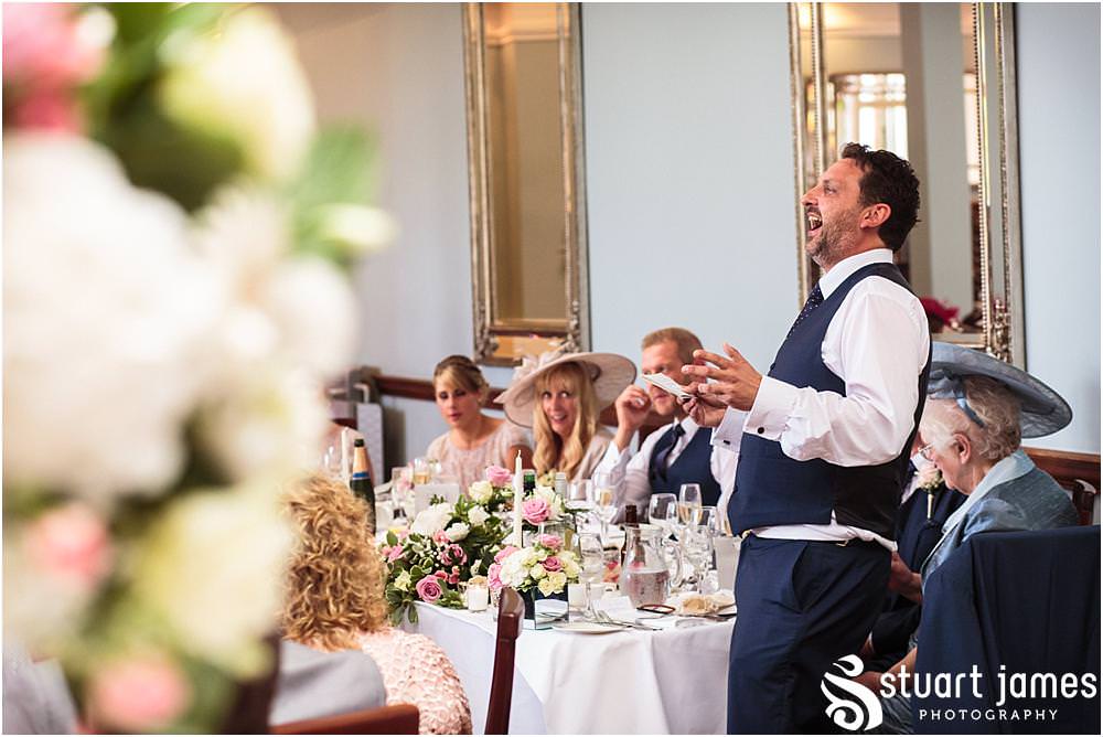 From laughter to tears, the rollercoaster of a speech from our best man was truly beautiful to photographs and for the guests to enjoy at Pendrell Hall with Pendrell Hall Wedding Photography by Stuart James
