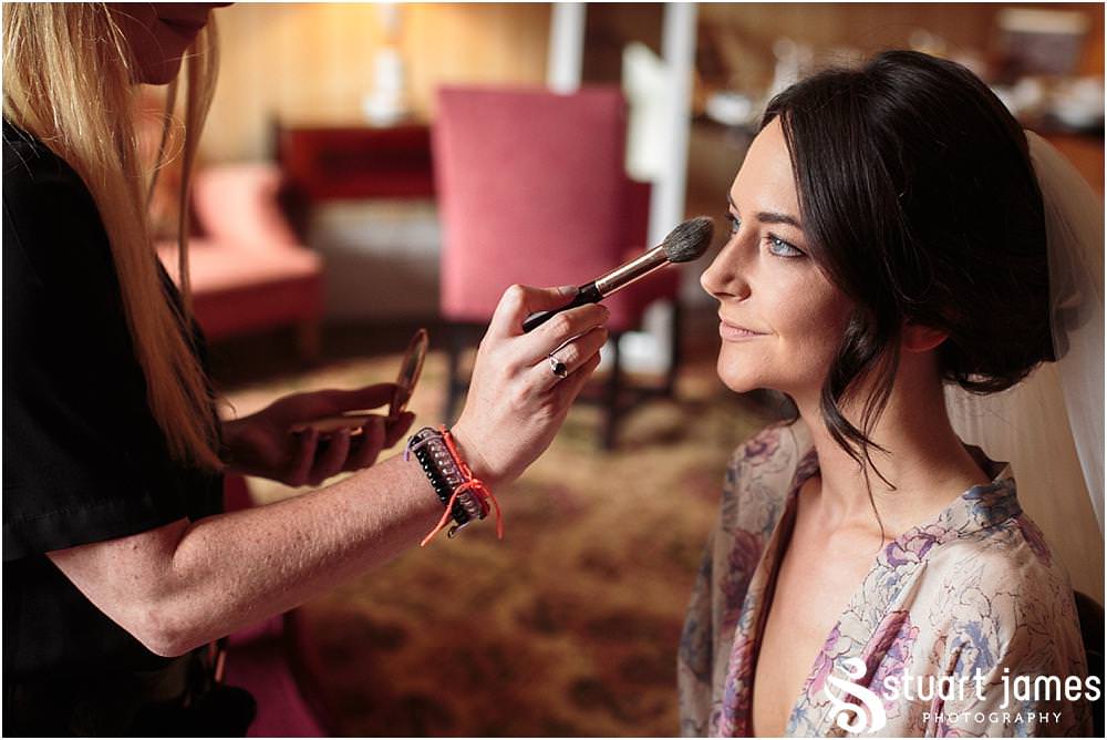 Documenting the bridal preparations ahead of the wedding at Weston Park in Shropshire by Shropshire Wedding Photographer Stuart James