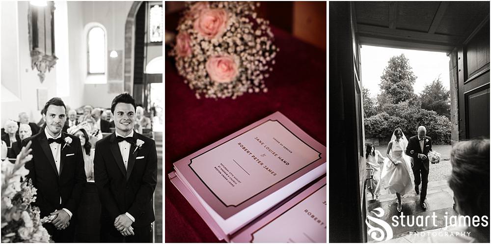 Documenting the arrivals at church for the beautiful ceremony at St Andrews at Weston Park in Shropshire by Shropshire Wedding Photographer Stuart James