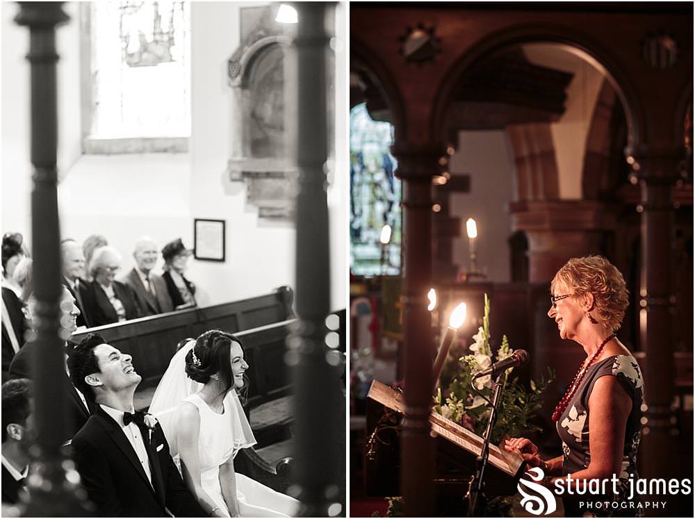 Unobtrusive storytelling photographs showing the wedding ceremony at Weston Park in Shropshire by Shropshire Wedding Photographer Stuart James