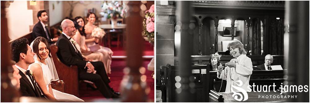 Unobtrusive storytelling photographs showing the wedding ceremony at Weston Park in Shropshire by Shropshire Wedding Photographer Stuart James