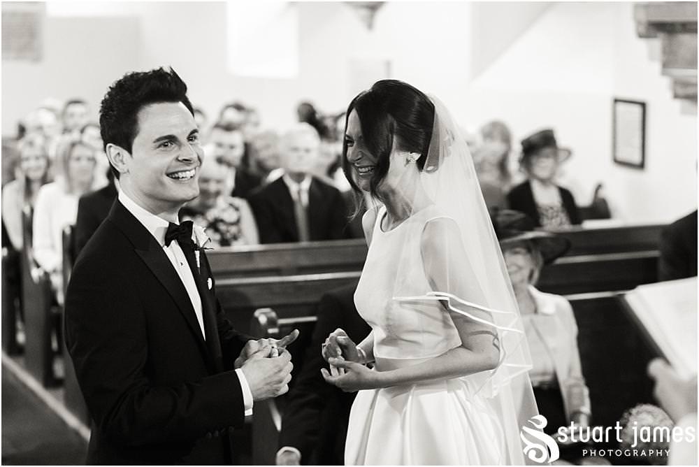 Unobtrusive storytelling photographs showing the wedding ceremony at Weston Park in Shropshire by Shropshire Wedding Photographer Stuart James