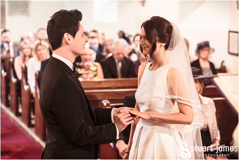 Unobtrusive storytelling photographs showing the wedding ceremony at Weston Park in Shropshire by Shropshire Wedding Photographer Stuart James