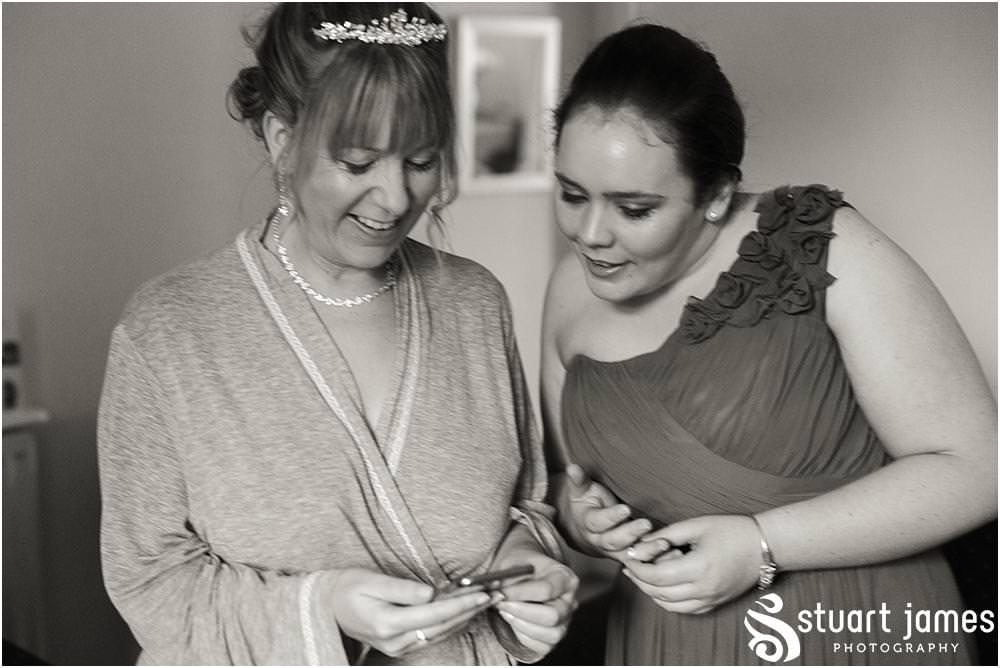 As the mood built and it was time for the dress, I left the bride for her finishing preparations for the wedding at All Saints Church in Bloxwich by Walsall Wedding Photographers Stuart James