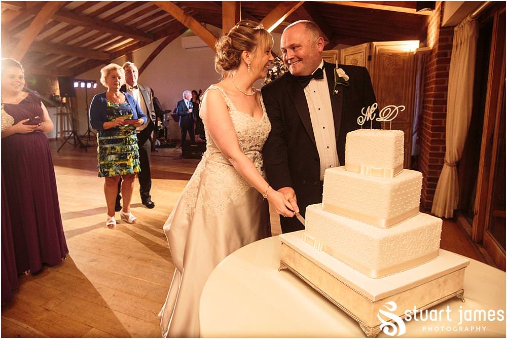 Capturing the beautiful first dance and start of the evening reception with live performance from Gary Grace and the Swing Kings at the Barn Wedding Venue in Lichfield by Walsall Wedding Photographers Stuart James