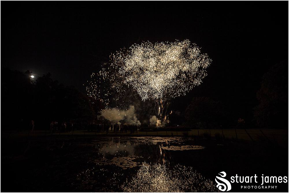 What could be better than fireworks at Davenport House in Shropshire by Davenport House Wedding Photographers Stuart James