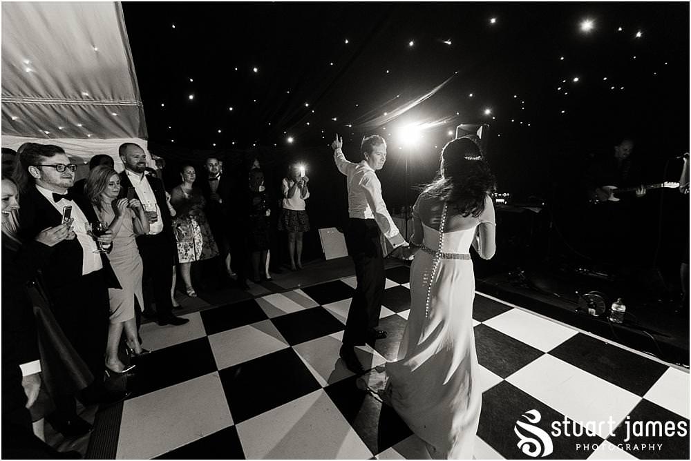 First dance fun at Davenport House in Shropshire by Davenport House Wedding Photographers Stuart James