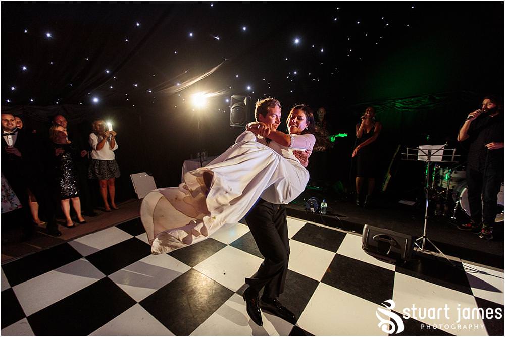 First dance fun at Davenport House in Shropshire by Davenport House Wedding Photographers Stuart James