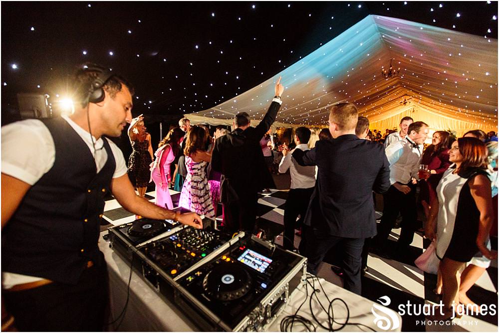 A truly fabulous evening reception with Stuart Ojelay providing amazing DJ skills for the party at Davenport House in Shropshire by Davenport House Wedding Photographers Stuart James