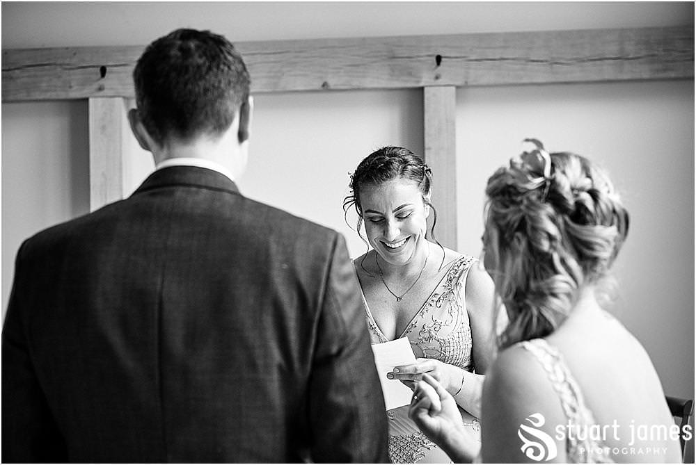 Photos that show the true theatre of emotions for the bride and groom and the families during the wedding ceremony at The Mill Barns in Alveley by Mill Barns Wedding Photographers Stuart James