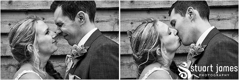 Creative, comfortable and natural photographs of the Bride and Groom utilising the stunning barn at The Mill Barns in Alveley by Mill Barns Wedding Photographers Stuart James