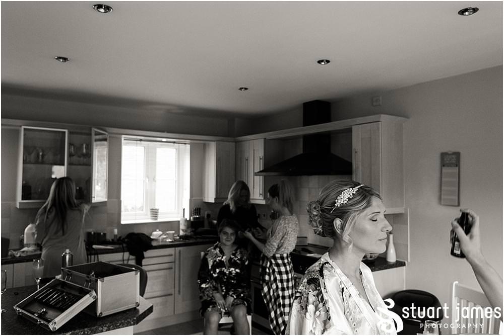 Capturing the wedding morning with bridal preparations ahead of the wedding at St Michaels Church in Penkridge by Wedding Photographer Penkridge - Documentary Wedding Photographer Stuart James