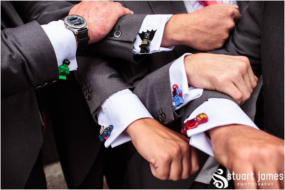 Creative photographs of the groomsmen as they arrive for the wedding at St Michaels Church in Penkridge by Wedding Photographer Penkridge - Documentary Wedding Photographer Stuart James