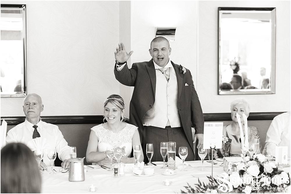 Creative candid photographs of the speeches and guest reactions at The Moat House in Acton Trussell by Wedding Photographer Penkridge - Documentary Wedding Photographer Stuart James