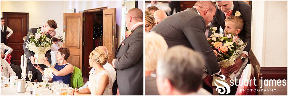 Creative candid photographs of the speeches and guest reactions at The Moat House in Acton Trussell by Wedding Photographer Penkridge - Documentary Wedding Photographer Stuart James