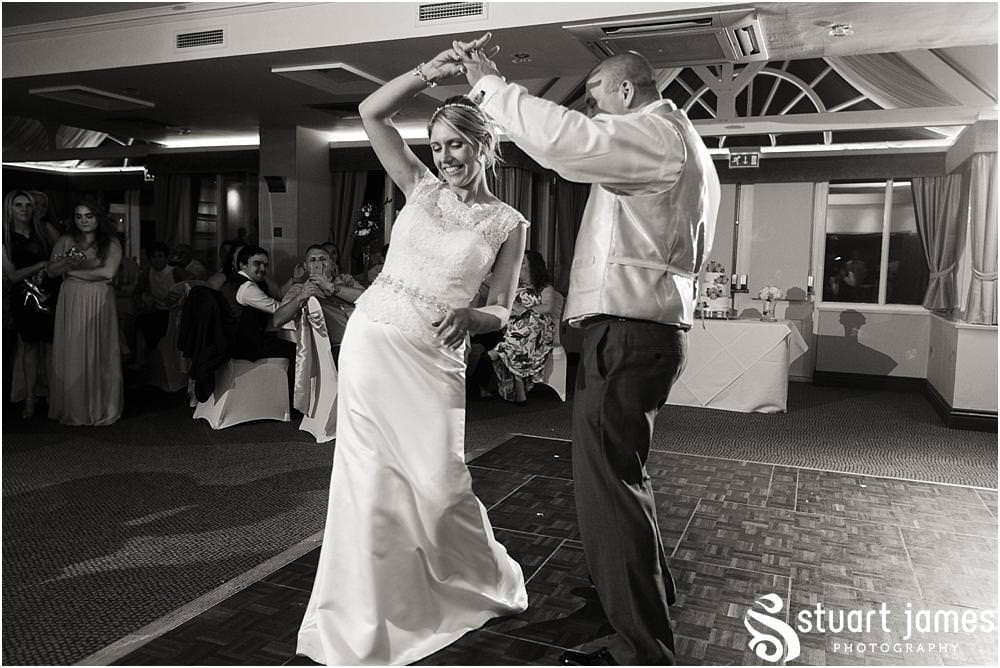 First dance and partying fun on the dance floor at The Moat House in Acton Trussell by Wedding Photographer Penkridge - Documentary Wedding Photographer Stuart James