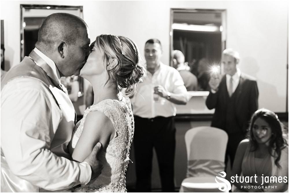 First dance and partying fun on the dance floor at The Moat House in Acton Trussell by Wedding Photographer Penkridge - Documentary Wedding Photographer Stuart James