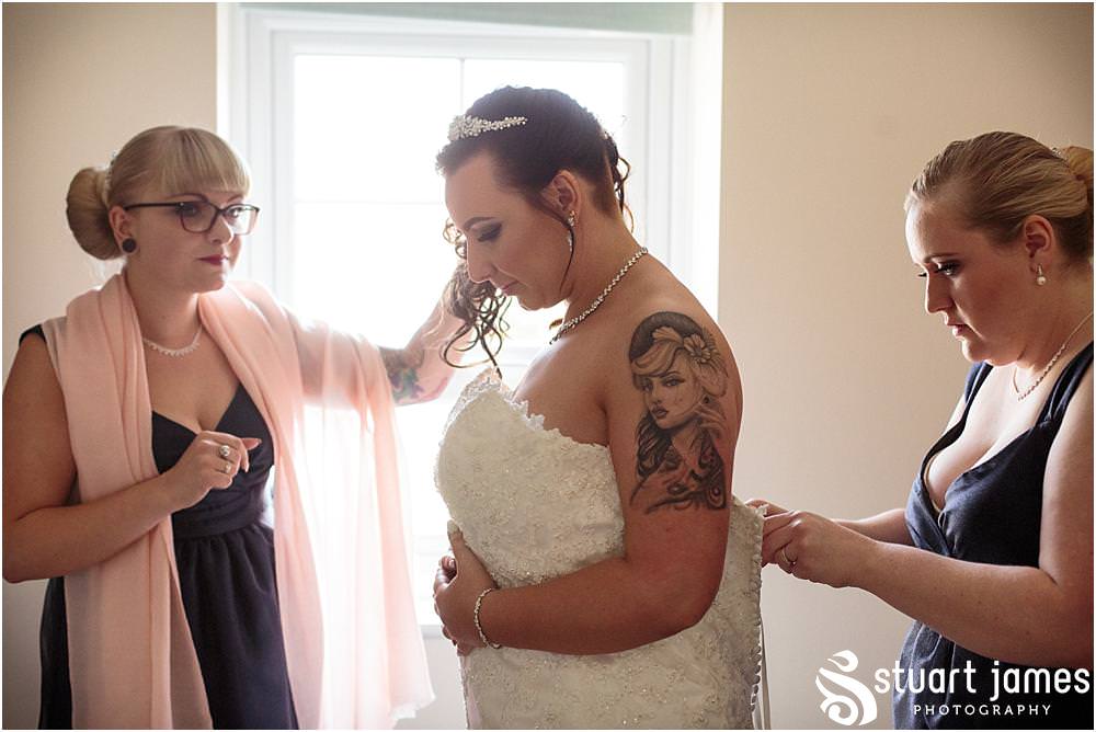 As the bridal makeup is brought together, all is set for an amazing wedding at Hundred House in Norton, Telford - Hundred House Wedding Photography by Documentary Wedding Photographer Stuart James