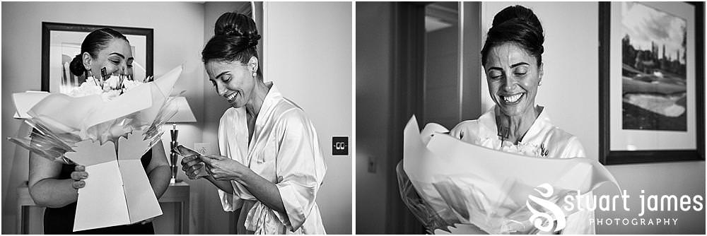 Creative photos during the bridal makeup and wedding preparations at The Belfry in Birmingham by Greek Wedding Photographer Birmingham Stuart James