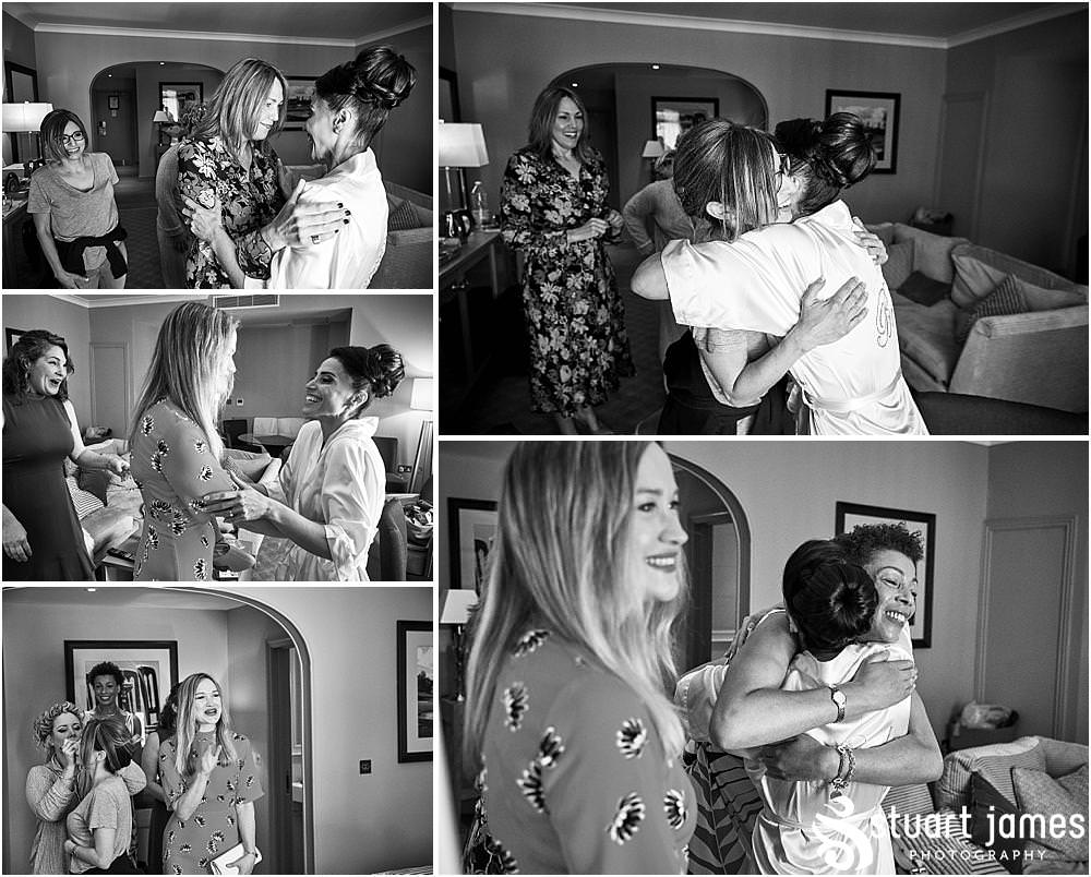 Creative photos during the bridal makeup and wedding preparations at The Belfry in Birmingham by Greek Wedding Photographer Birmingham Stuart James