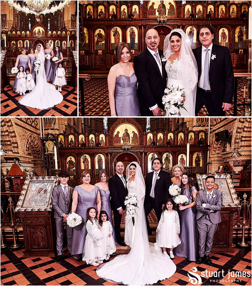 Traditional family photographs at Greek Orthodox Church in Birmingham by Greek Wedding Photographer Birmingham Stuart James