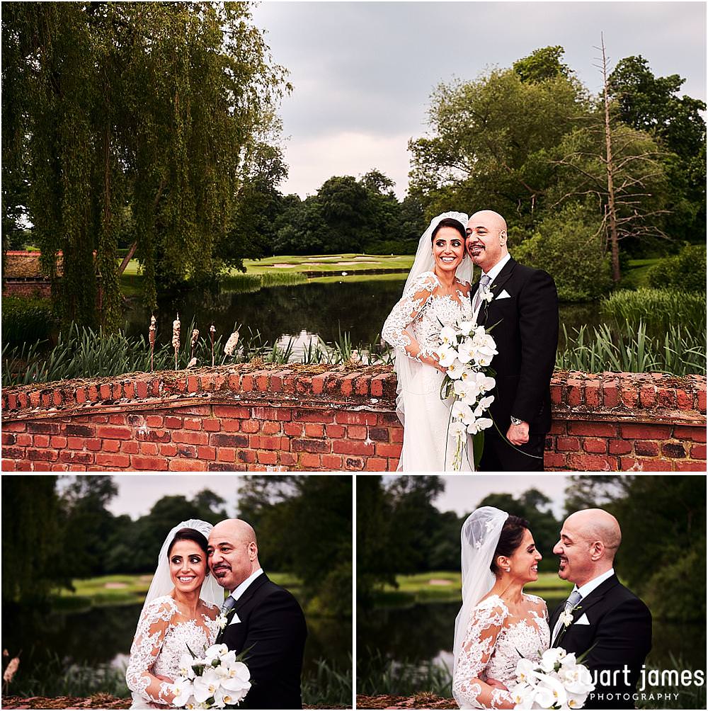 Taking a few minutes to capture the most perfect relaxed portraits of the bride and groom at The Belfry in Birmingham by Greek Wedding Photographer Birmingham Stuart James
