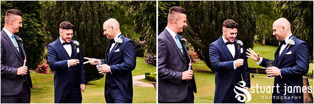 Creative candid photographs as the guests assemble for the day ahead at Hawkesyard Estate in Rugeley by Documentary Wedding Photographer Stuart James