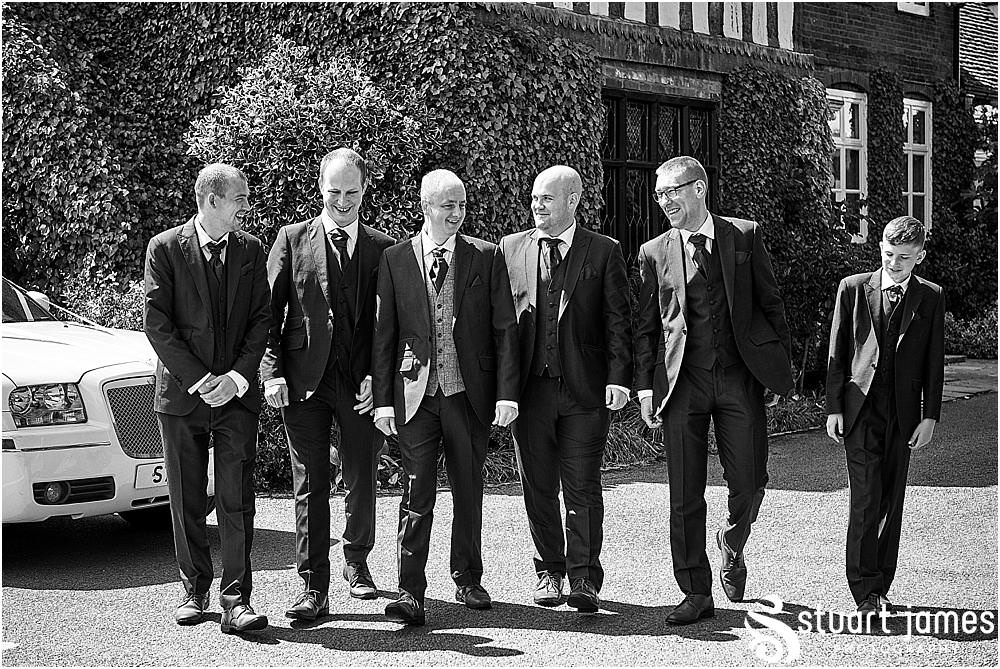 Creative photographs of the groom and groomsmen arrival at The Moat House in Stafford | Moat House Wedding Photographs by Documentary Wedding Photographer Stuart James