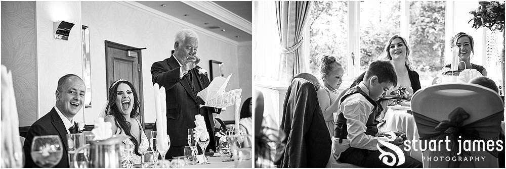 Photos that tell the story of the speeches and the reactions of the guests at The Moat House in Stafford | Moat House Wedding Photographs by Documentary Wedding Photographer Stuart James