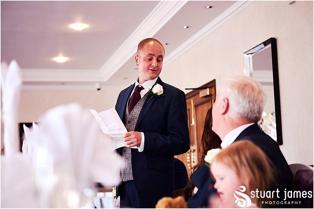 Photos that tell the story of the speeches and the reactions of the guests at The Moat House in Stafford | Moat House Wedding Photographs by Documentary Wedding Photographer Stuart James