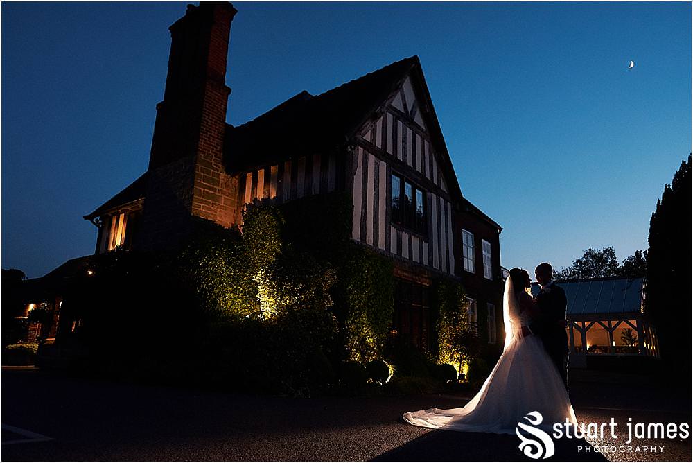 Creative evening portraits of the bride and groom at The Moat House in Stafford | Moat House Wedding Photographs by Documentary Wedding Photographer Stuart James
