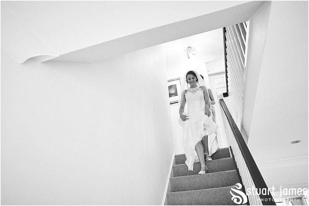 Our beautiful bridal ready in her gown - the reactions were stunning - Penkridge Wedding Photographer