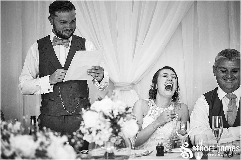 What a reaction! The bride in the biggest laugh during the Groom's speech at The Moat House