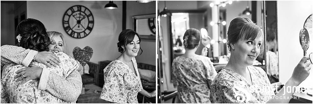Creative documentary wedding photography of the morning preparations in the bridal room at The Mill Barns photos by Mill Barns Wedding Photographer Stuart James