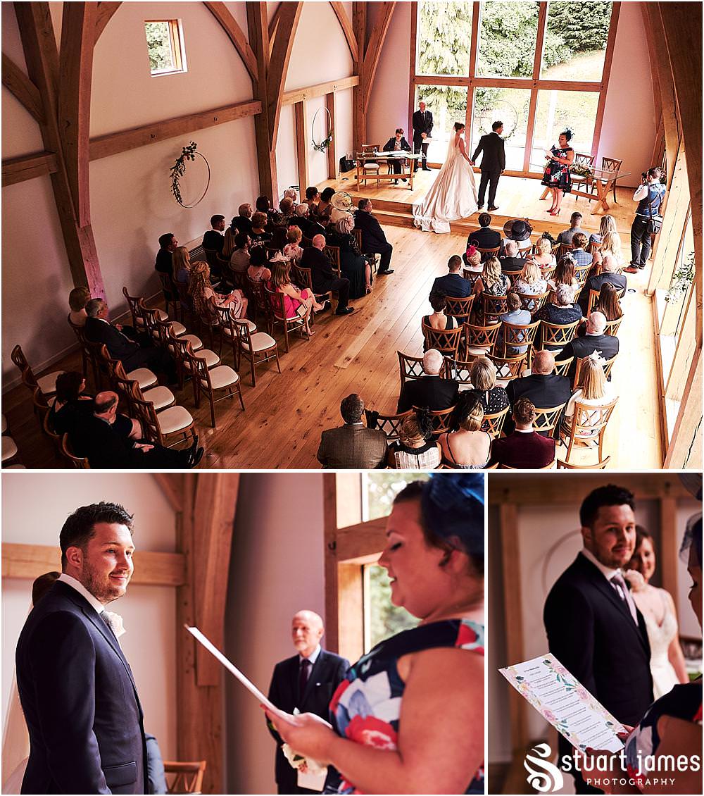 Unobtrusive photographs of the wedding ceremony, capturing the emotion and the story at The Mill Barns photos by Mill Barns Wedding Photographer Stuart James