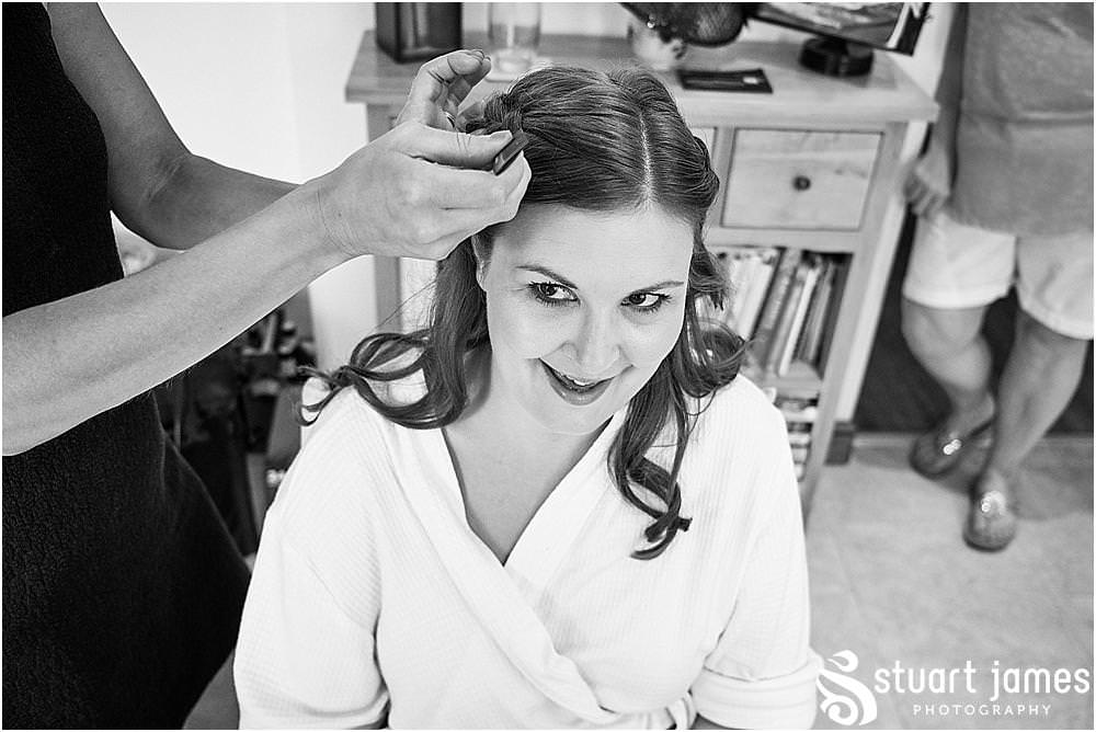 Creative images that show the mood building as the finishing touches brought to the bridal preparations - Newton Solney Wedding Photographer Stuart James