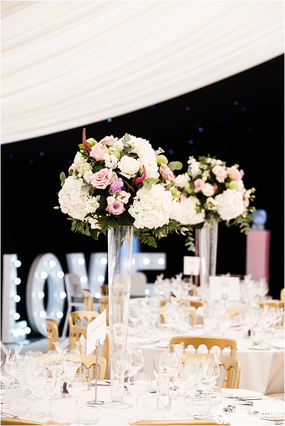Stunning decor with fresh flowers from Flower Design of Lichfield - Newton Solney Wedding Photographer Stuart James