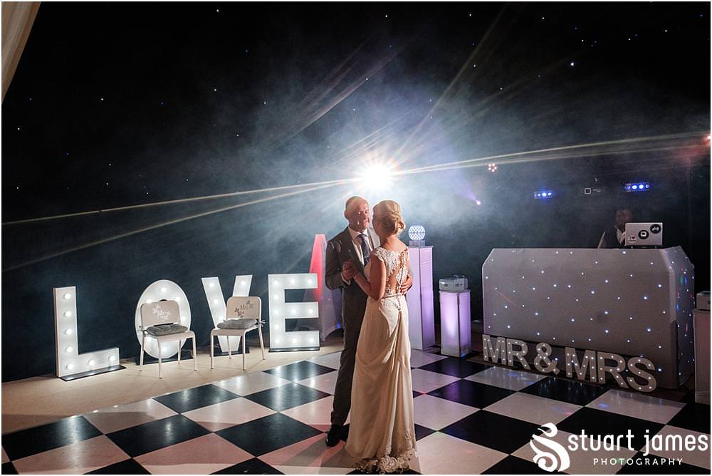 Creative photos really adding something special to the first dance in the marquee - Newton Solney Wedding Photographer Stuart James