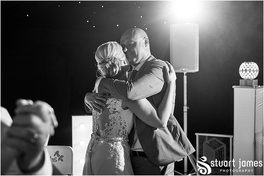 Creative photos really adding something special to the first dance in the marquee - Newton Solney Wedding Photographer Stuart James