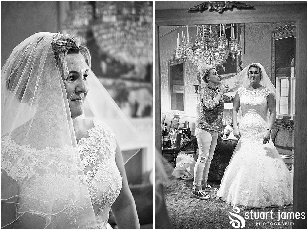 Beautiful moment to capture and relive, with the father of the bride getting teary seeing his beautiful daughter ready for her wedding at The Moat House in Acton Trussell by Penkridge Wedding Photographer Stuart James