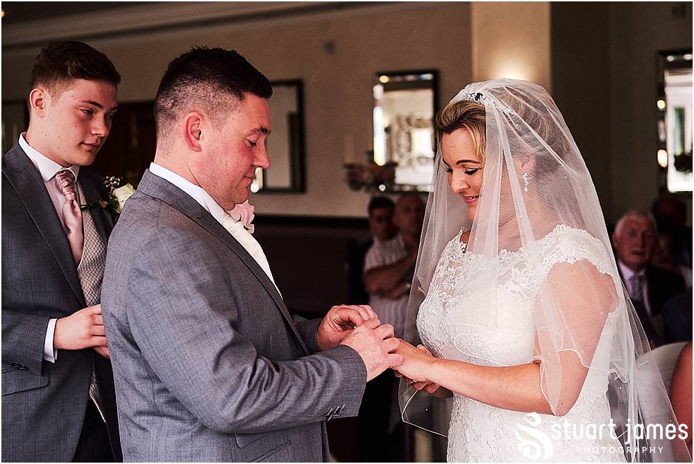 Unobtrusive natural photographs capturing the beautiful wedding ceremony at The Moat House in Acton Trussell by Penkridge Wedding Photographer Stuart James